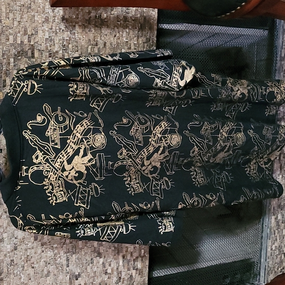 Men's Print Black Gold Shirt  SIZE 4X - Picture 5 of 5